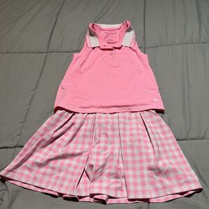 Tommy Bahama Everyday Active Golf Pickleball Tennis Skort Set Pink Girls Size 6